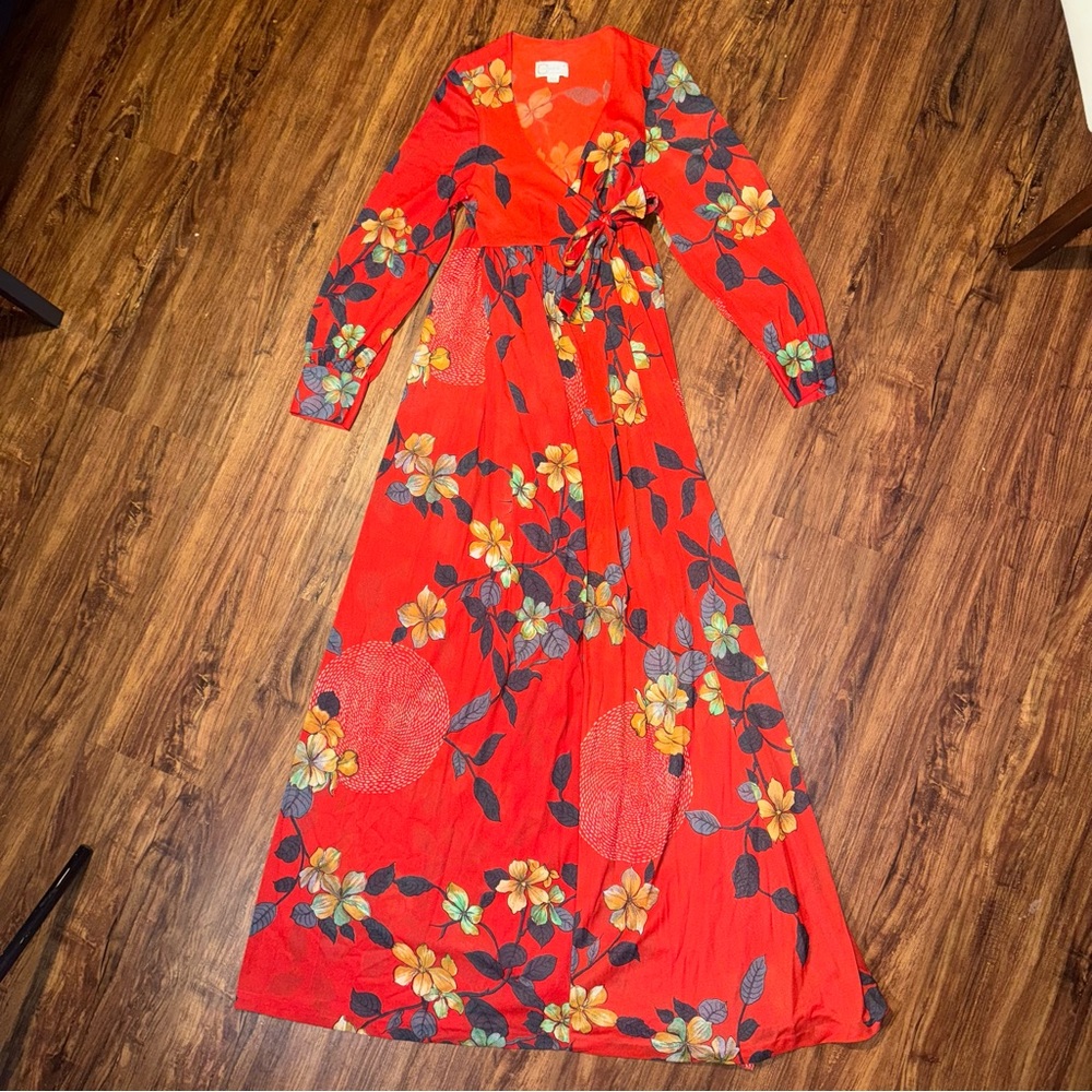 vintage 70s Cinandre lingerie nightgown floral robe golden girls Hawaii
